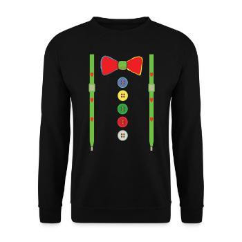Clown carnaval costume de carnaval - Sweat-shirt Unisexe - noir - Devant - Alina (178cm) & Michal (187cm)