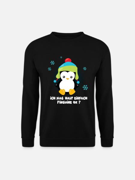 Pinguine Pinguin Pinguinliebhaber Geschenk - Unisex Pullover - Schwarz