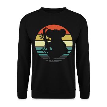Koala - Unisex Sweatshirt - black - Front - Alina (178cm) & Michal (187cm)