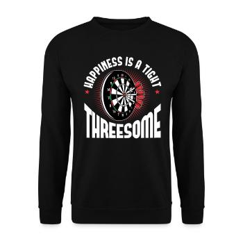 Darts games gift christmas birthday - Unisex Sweatshirt - black - Front - Alina (178cm) & Michal (187cm)