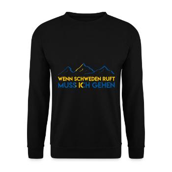 La Suède reçoit un cadeau de voyage pour émigrer - Sweat-shirt Unisexe - noir - Devant - Alina (178cm) & Michal (187cm)