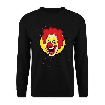Clown Karneval - Unisex Pullover - Schwarz - Vorne - Alina (178cm) & Michal (187cm)