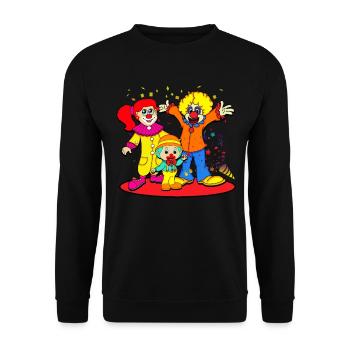 Karneval Clown - Sweat-shirt Unisexe - noir - Devant - Alina (178cm) & Michal (187cm)