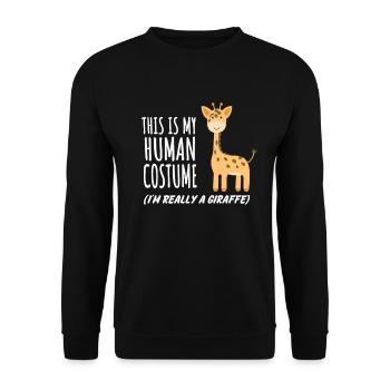 Costume de girafe - Sweat-shirt Unisexe - noir - Devant - Alina (178cm) & Michal (187cm)