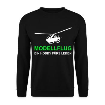 Modellbau Modellflug Hubschrauber - Unisex Pullover - Schwarz - Vorne - Alina (178cm) & Michal (187cm)