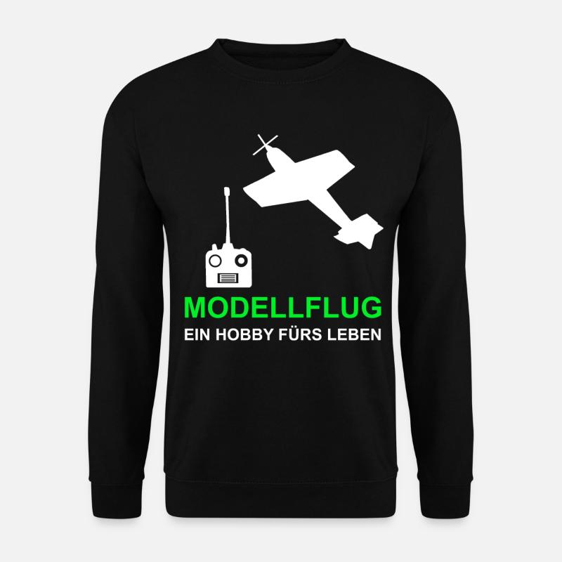 Modellflug Hobby Modellflieger Flieger - Unisex Pullover - Schwarz