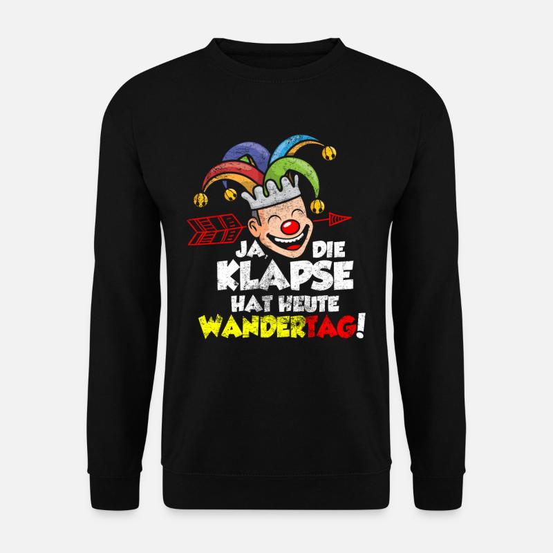 Karneval Fasching Verrückt Lustig - Unisex Pullover - Schwarz