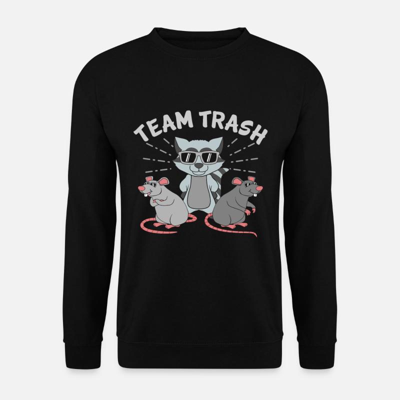 Team Trash Racoon Lover - Unisex Pullover - Schwarz