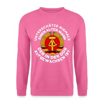 DDR LUSTIG GESCHENK GEBURTSTAG - Unisex Pullover - Pink - Vorne