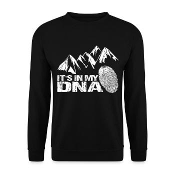 Mountains mountaineers mountaineering mountain sports - Unisex Sweatshirt - black - Front - Alina (178cm) & Michal (187cm)