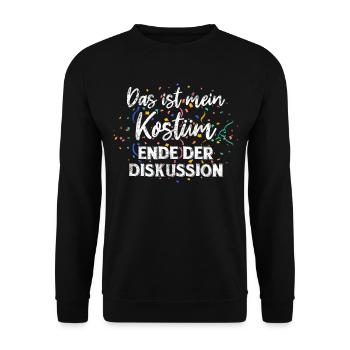 Fasching Karneval Feiern Party Kostüm - Unisex Pullover - Schwarz - Vorne - Alina (178cm) & Michal (187cm)