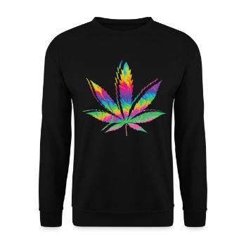 Cannabis De la drogue - Sweat-shirt Unisexe - noir - Devant - Alina (178cm) & Michal (187cm)