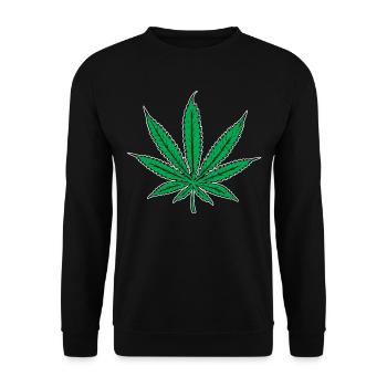 Marihuana - Unisex Pullover - Schwarz - Vorne - Alina (178cm) & Michal (187cm)