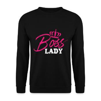 Patron Lady Womens T-shirt - Sweat-shirt Unisexe - noir - Devant - Alina (178cm) & Michal (187cm)
