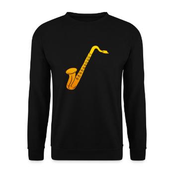 Saxofon - Unisex Pullover - Schwarz - Vorne - Alina (178cm) & Michal (187cm)