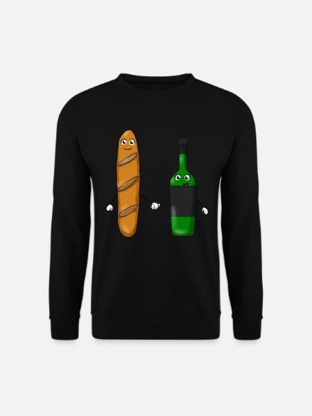 Vin de baguette - Sweat-shirt Unisexe - noir