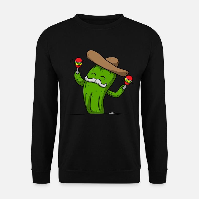Cactus maracas sombrero - Unisex Sweatshirt - black