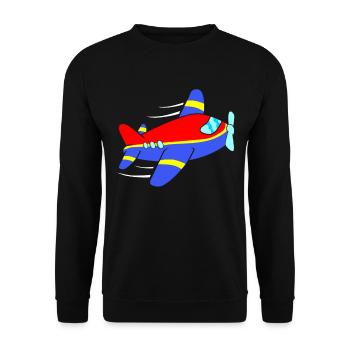 Airplane aviator - Unisex Sweatshirt - black - Front - Alina (178cm) & Michal (187cm)