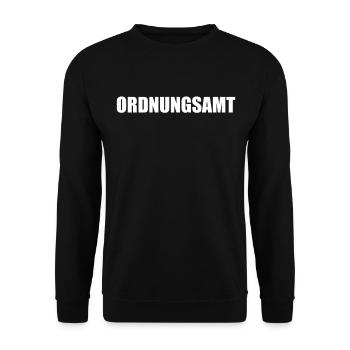 Ordnungsamt Fasching & Karneval Kostüm - Unisex Pullover - Schwarz - Vorne - Alina (178cm) & Michal (187cm)