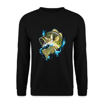 Poisson Pêche Truite Petri Heil Funny Gift - Sweat-shirt Unisexe - noir - Devant - Alina (178cm) & Michal (187cm)