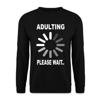 18th birthday - Unisex Sweatshirt - black - Front - Alina (178cm) & Michal (187cm)