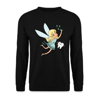 Funny tooth fairy tooth fairy gift - Unisex Sweatshirt - black - Front - Alina (178cm) & Michal (187cm)