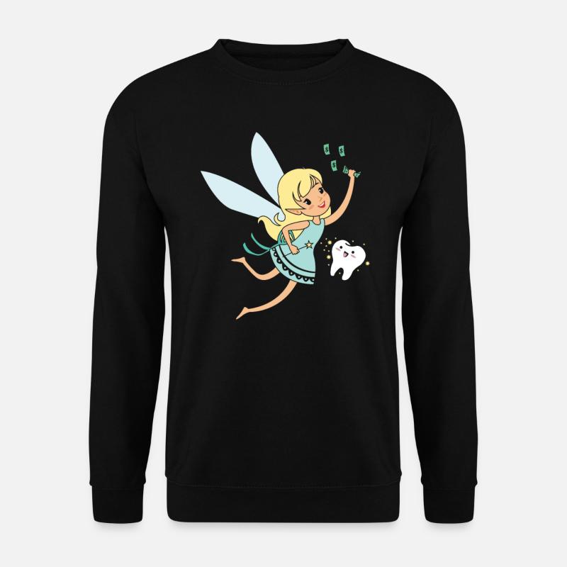 Lustiges Zahnfee Zahn Fee Geschenk - Unisex Pullover - Schwarz