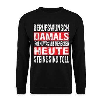 Berus Berusleben Berufswahl Berufe Berufung - Unisex Pullover - Schwarz - Vorne - Alina (178cm) & Michal (187cm)