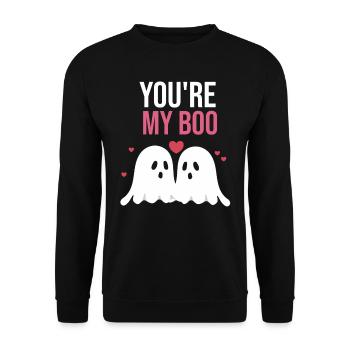 Valentines day gift ghosts ghost lovers - Unisex Sweatshirt - black - Front - Alina (178cm) & Michal (187cm)