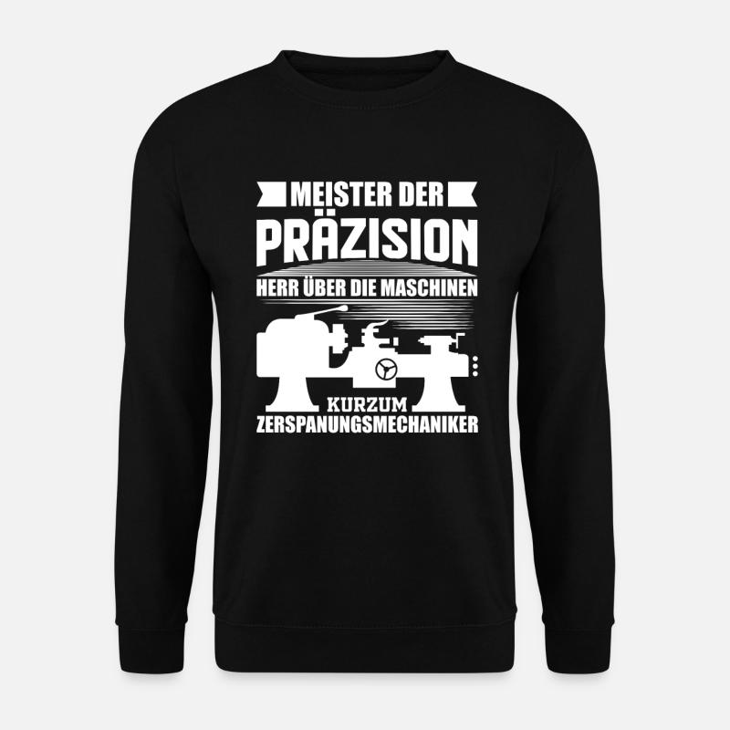 Zerspanungsmechaniker Drehbank Retro Geschenk - Unisex Pullover - Schwarz
