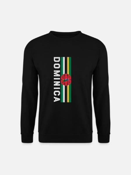 dominica Landesfarbe in Streifen - Unisex Pullover - Schwarz