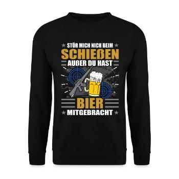 Sportschütze Schützenverein Schießen Schießfest - Unisex Pullover - Schwarz - Vorne - Alina (178cm) & Michal (187cm)