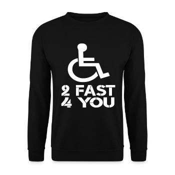Wheelchair Wheelchair User Disabled Wheelchairs - Unisex Sweatshirt - black - Front - Alina (178cm) & Michal (187cm)