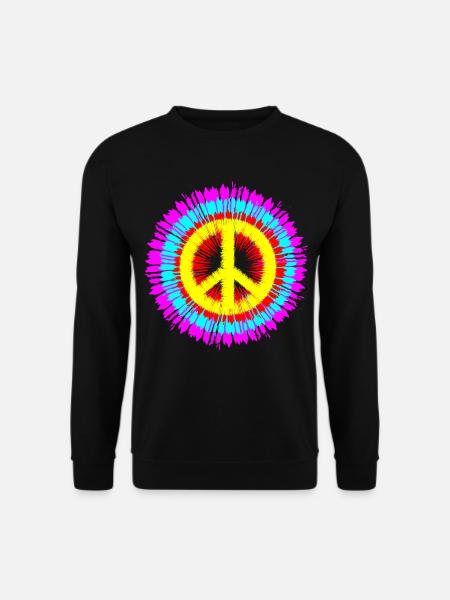 Friedensymbol Peacezeichen Liebe - Unisex Pullover - Schwarz