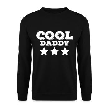 Cool daddy Vater Geschenkidee Geburtstag - Unisex Pullover - Schwarz - Vorne - Alina (178cm) & Michal (187cm)