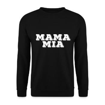Mama Mia Geschenkidee Geburtstag - Unisex Pullover - Schwarz - Vorne - Alina (178cm) & Michal (187cm)