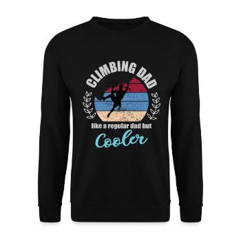Climbing Dad Climbing Dad Climbing Dad Boulder - Unisex Sweatshirt - black - Front - Alina (178cm) & Michal (187cm)