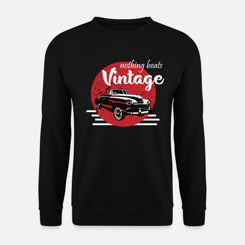 Vintage Oldtimer 50er Jahre Rockabilly Biker - Unisex Pullover - Schwarz