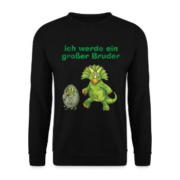 Ich Werde Großer Bruder - Unisex Pullover - Schwarz - Vorne - Alina (178cm) & Michal (187cm)