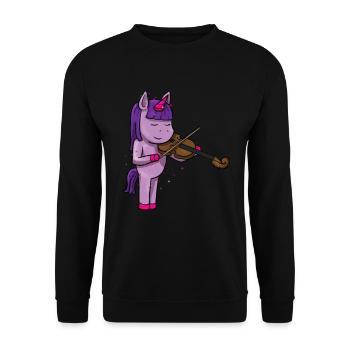 Violist unicorn violist viola player viola - Unisex Sweatshirt - black - Front - Alina (178cm) & Michal (187cm)