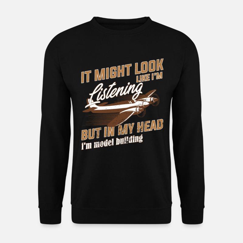 Modellflugzeug - Unisex Pullover - Schwarz