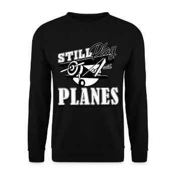 model airplane - Unisex Sweatshirt - black - Front - Alina (178cm) & Michal (187cm)