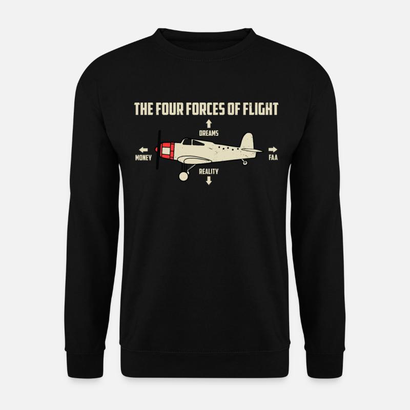 Flugzeug - Unisex Pullover - Schwarz