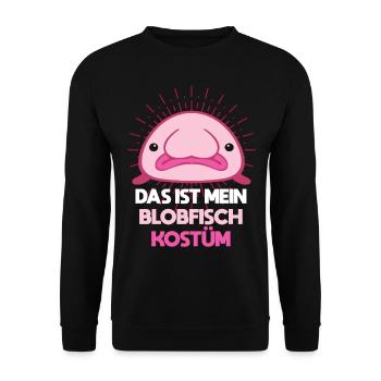 Das ist mein Blobfisch Kostüm - Unisex Pullover - Schwarz - Vorne - Alina (178cm) & Michal (187cm)