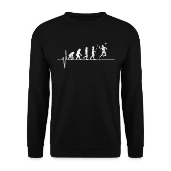 Motif vintage évolution de Fistball - Sweat-shirt Unisexe - noir - Devant - Alina (178cm) & Michal (187cm)