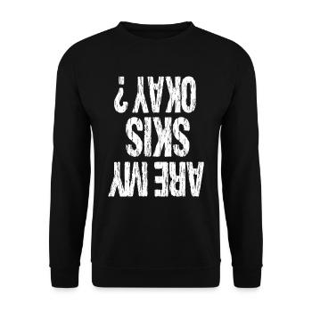 ski - Unisex Sweatshirt - black - Front - Alina (178cm) & Michal (187cm)
