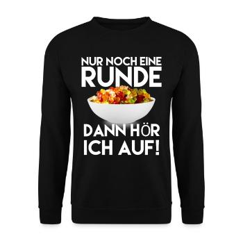 Runde Gummi Geschenkidee Geburtstag - Unisex Pullover - Schwarz - Vorne - Alina (178cm) & Michal (187cm)