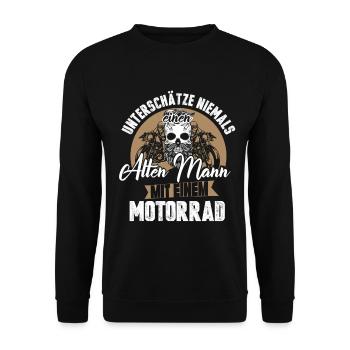 Motorrad Bike Biker - Unisex Pullover - Schwarz - Vorne - Alina (178cm) & Michal (187cm)
