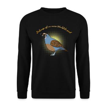 Zuhause Ist Wo Meine Wachteln Sind Wachtel - Unisex Pullover - Schwarz - Vorne - Alina (178cm) & Michal (187cm)