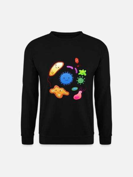 Bakterien Viren Mikrobiom Zellen Biologie - Unisex Pullover - Schwarz